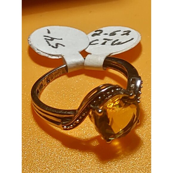 Italian Women's Size 8 Sterling Silver 925 Ring with Smoky Quartz New with box - Picture 6 of 10